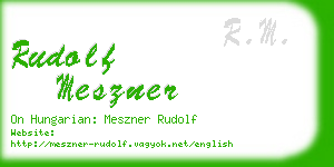 rudolf meszner business card